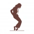 Michael Jackson Araba Sticker 17x17 Cm Kahverengi