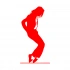 Michael Jackson Araba Sticker 17x17 Cm Kırmızı