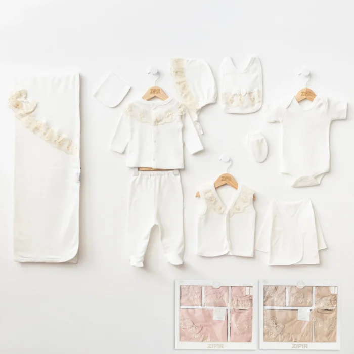 0-3 AY FRANSIZ DANTELLİ 10LU SET