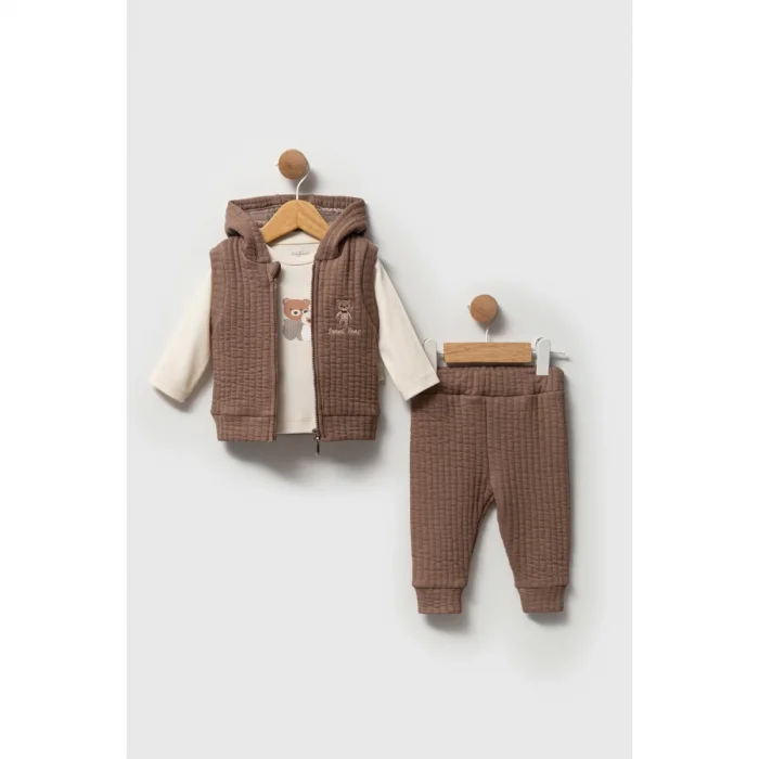 ERKEK 3-6-9-12 AY AYI DESENLİ 3LÜ TAKIM