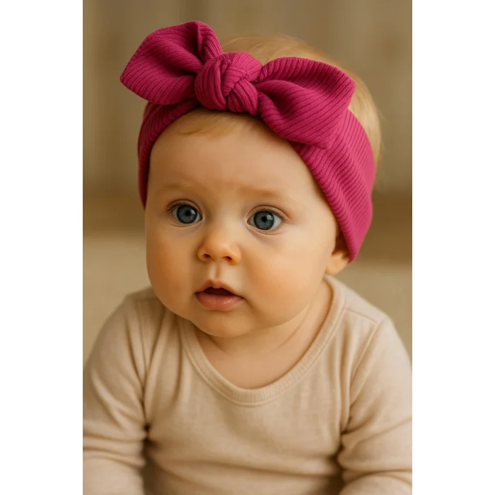 Bebexia FuşyaTekli Bebek Bandana (0-3 Yaş) | Pamuklu & Esnek Kumaş