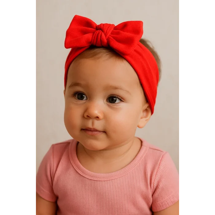 Bebexia Narçiçeği Tekli Bebek Bandana (0-3 Yaş) | Pamuklu & Esnek Kumaş