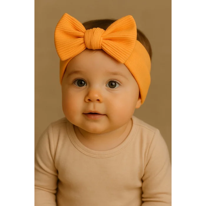 Bebexia Kavuniçi Tekli Bebek Bandana (0-3 Yaş) | Pamuklu & Esnek Kumaş