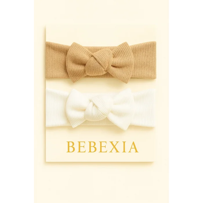 Bebexia 2li Bebek Bandana (0-3 Yaş) | Pamuklu & Esnek Kumaş