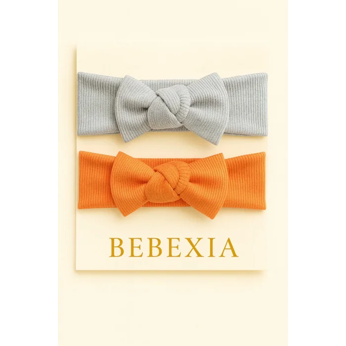 Bebexia  2li Bebek Bandana (0-3 Yaş) | Pamuklu & Esnek Kumaş
