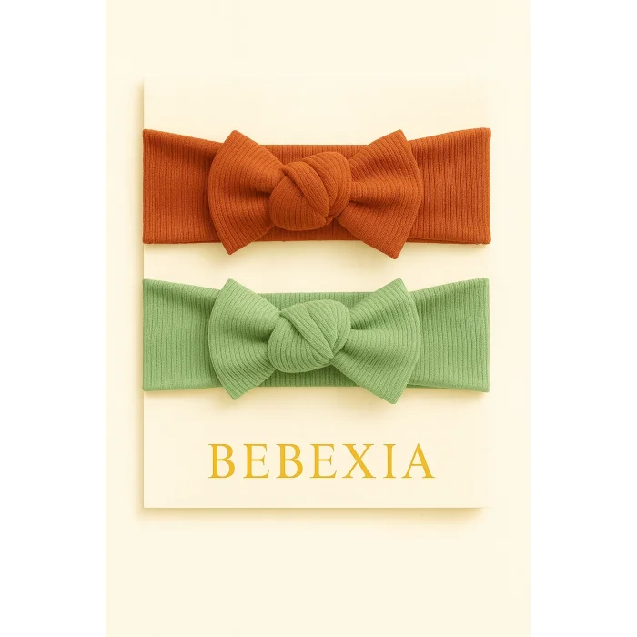 Bebexia 2li Bebek Bandana (0-3 Yaş) | Pamuklu & Esnek Kumaş