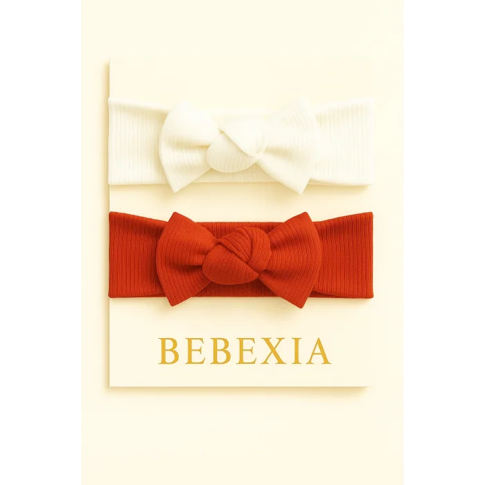 Bebexia 2li Bebek Bandana (0-3 Yaş) | Pamuklu & Esnek Kumaş