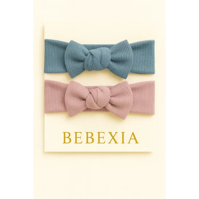 Bebexia  2li Bebek Bandana (0-3 Yaş) | Pamuklu & Esnek Kumaş