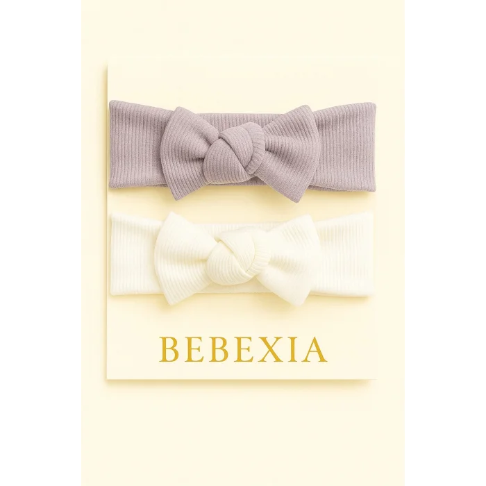 Bebexia 2li Bebek Bandana (0-3 Yaş) | Pamuklu & Esnek Kumaş