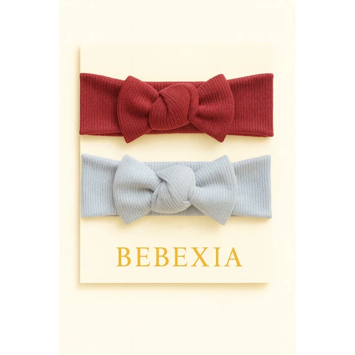 Bebexia 2li Bebek Bandana (0-3 Yaş) | Pamuklu & Esnek Kumaş