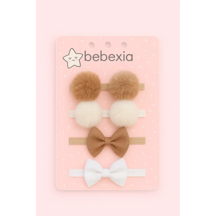 Bebexia Premium Ponponlu Fiyonklu Set