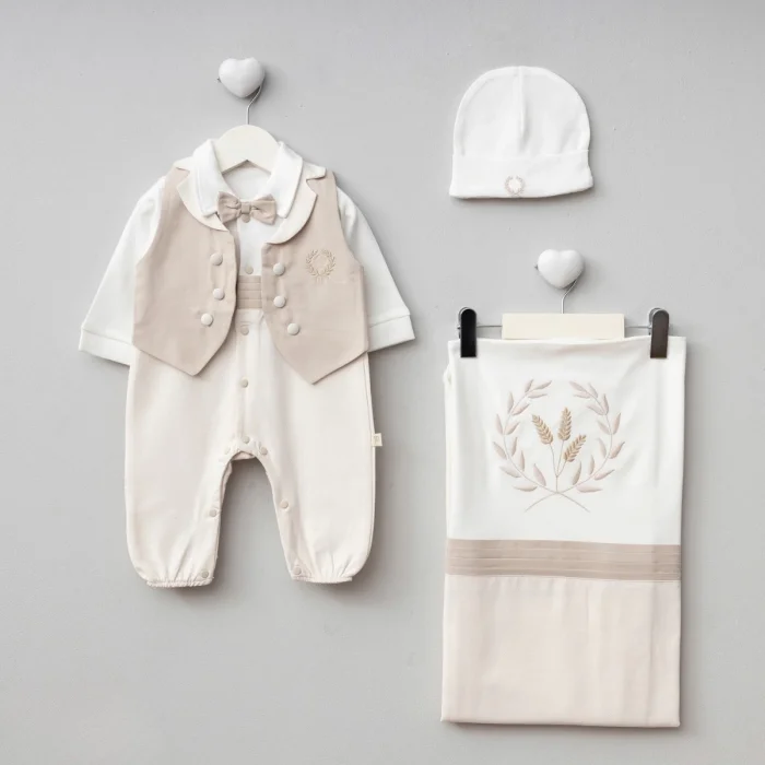 ERKEK 0-3 AY ARMALI BATTANİYE TULUM SET