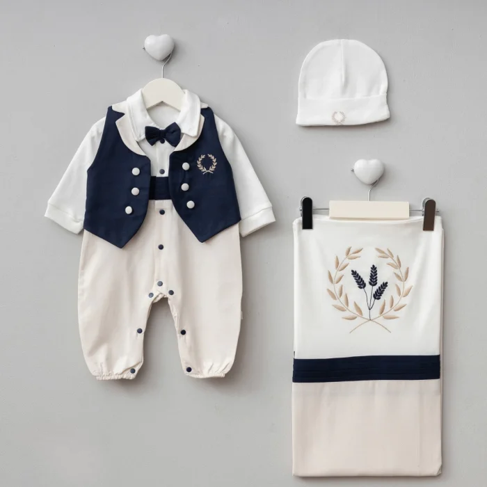 ERKEK 0-3 AY ARMALI BATTANİYE TULUM SET