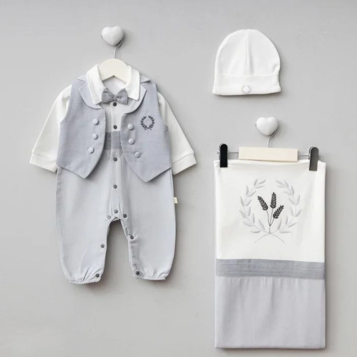 ERKEK 0-3 AY ARMALI BATTANİYE TULUM SET