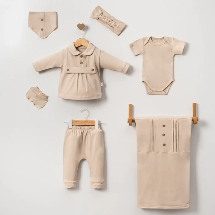 ERKEK 0-3 AY DÜĞMELİ 7Lİ SET