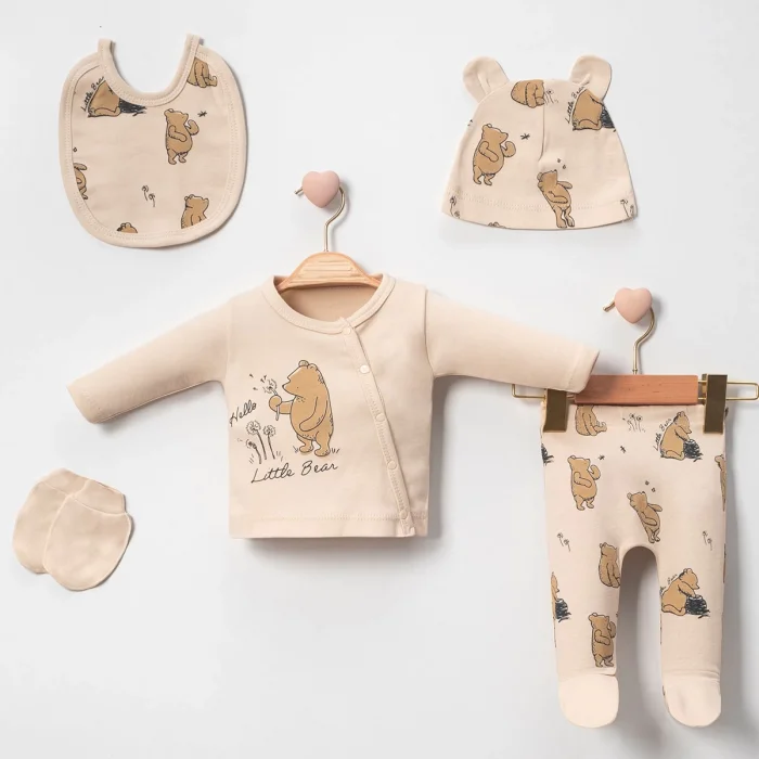 ERKEK 0-3 AY HELLO LITTLE BEAR 5Lİ SET