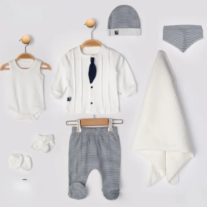 ERKEK 0-3 AY KRAVATLI 8Lİ SET