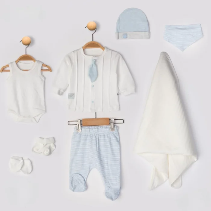 ERKEK 0-3 AY KRAVATLI 8Lİ SET