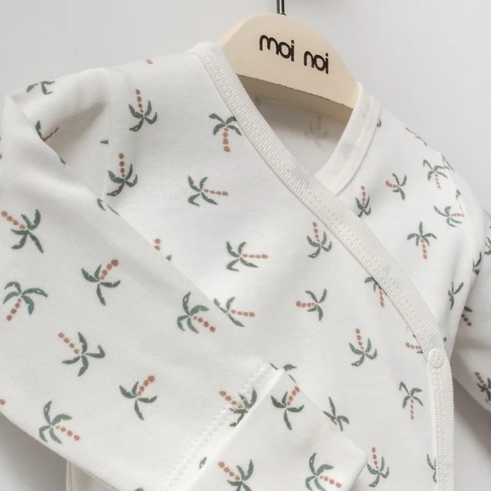 ERKEK 0-3 AY PALMİYE BASKILI 10LU SET