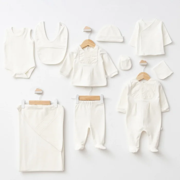 ERKEK 0-3 AY ŞERİT NAKIŞLI 10LU SET