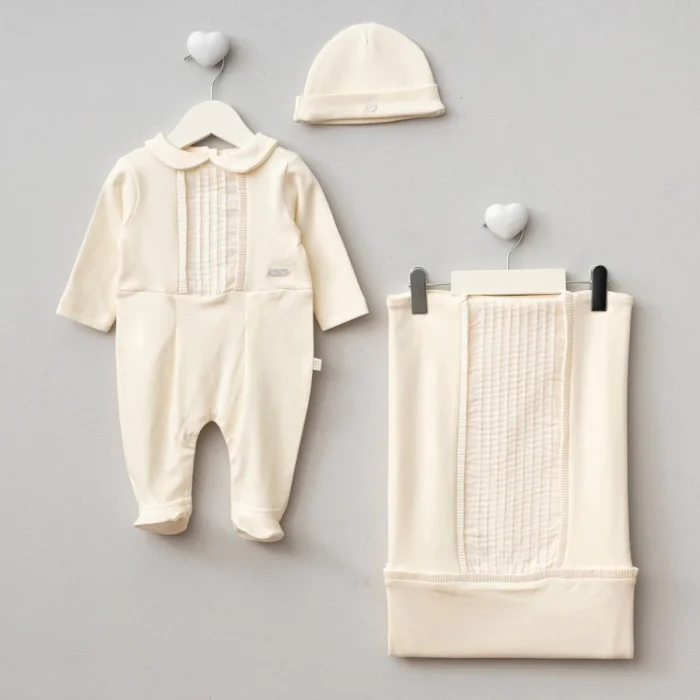 ERKEK 0-3 AY VUAL PLİSELİ TAKIM