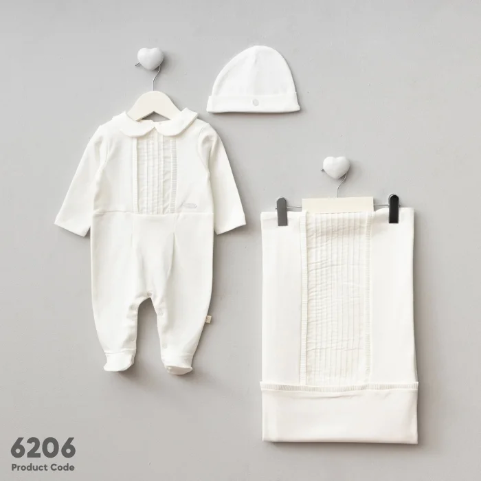 ERKEK 0-3 AY VUAL PLİSELİ TAKIM