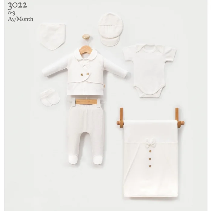 ERKEK 0-3 AY WAFFLE 7Lİ SET