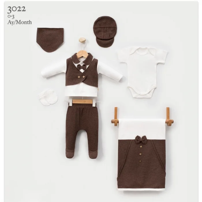 ERKEK 0-3 AY WAFFLE 7Lİ SET