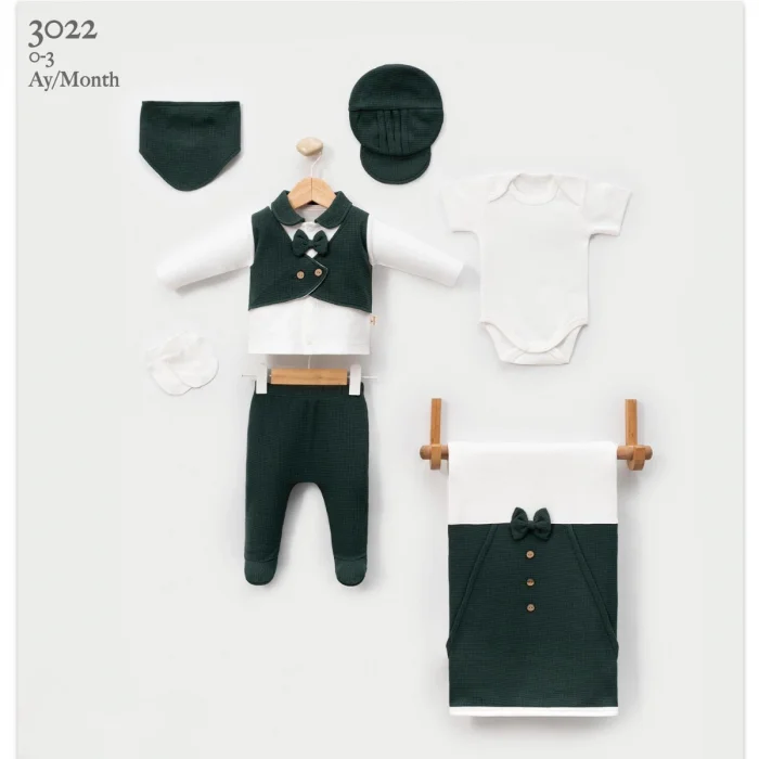 ERKEK 0-3 AY WAFFLE 7Lİ SET