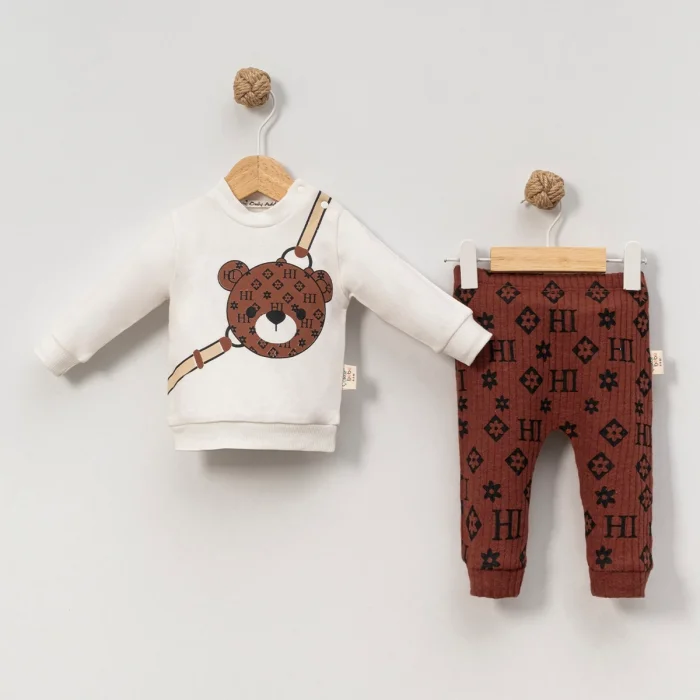 ERKEK 3-6-9-12 AY AYICIK BASKILI 2Lİ TAKIM