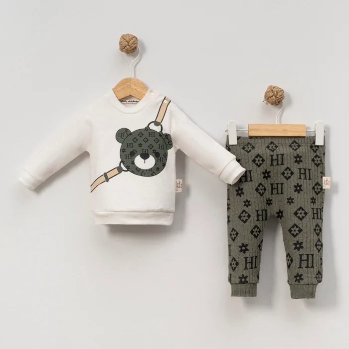 ERKEK 3-6-9-12 AY AYICIK BASKILI 2Lİ TAKIM