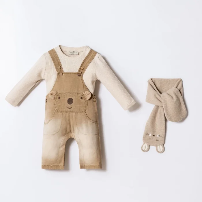 ERKEK 6-9-12-18 AY GABARDİN SALOPETLİ TAKIM