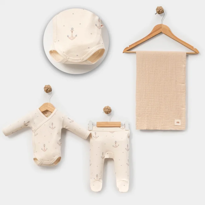 ERKEK 3-6 AY ÇAPA BASKI BODYLİ 3LÜ SET