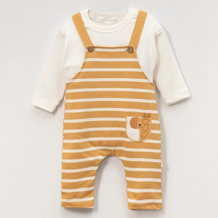 ERKEK 9-12-18-24 AY ÇİZGİLİ SALOPETLİ TAKIM