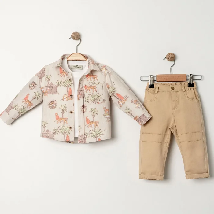 ERKEK 9-12-18-24 AY LION GÖMLEKLİ TAKIM