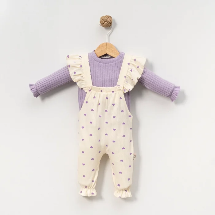 KIZ 3-6-9-12 AY KALPLİ SALOPETLİ TAKIM