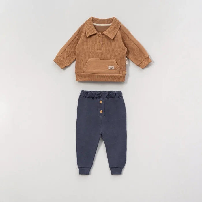 ERKEK 9-24 AY CEPLİ YAKALI İKİLİ TAKIM