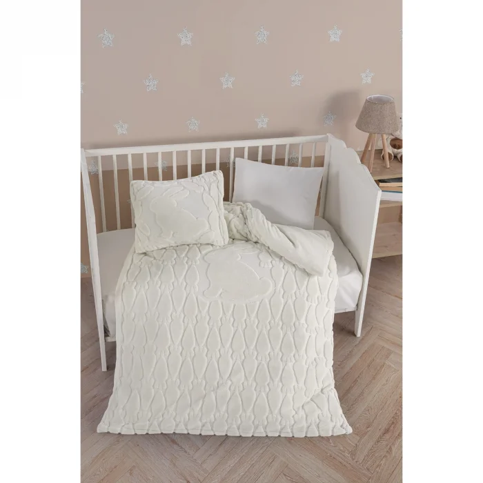 KANZ UNISEX WELSOFT NEVRESİM TAKIMI RABBİT KREM