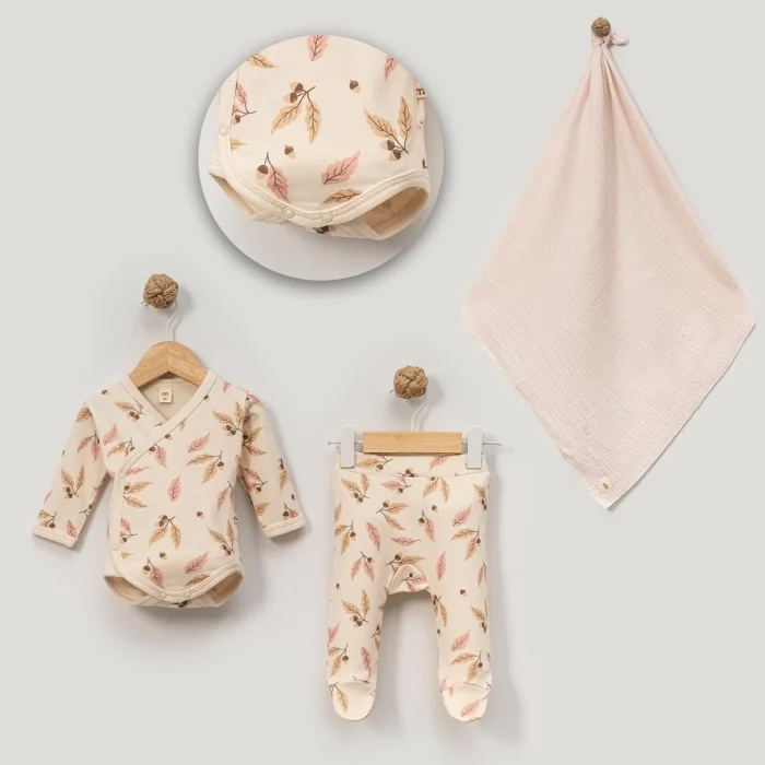 KIZ 0/3-3/6 AY YAPRAK BATTANİYELİ SET