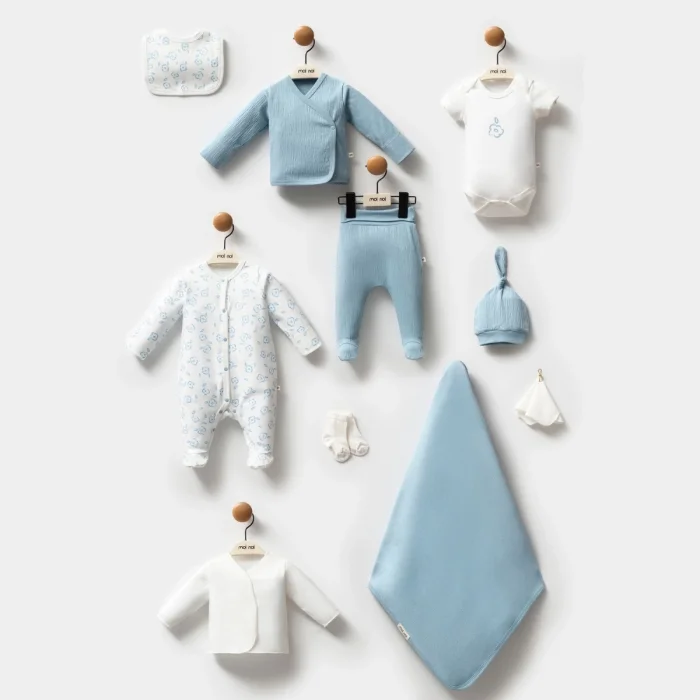 KIZ 0-3 AY ÇİÇEK BASKILI 10LU SET