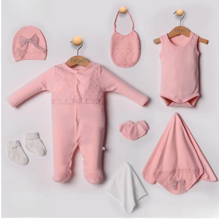 KIZ 0-3 AY DANTELLİ 8Lİ SET