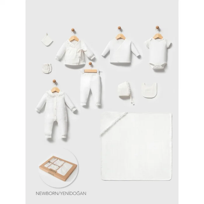 KIZ 0-3 AY FİSTOLU MÜSLİN 10LU SET