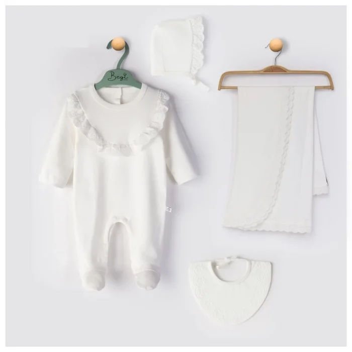 KIZ 0-3 AY FİSTOLU ÖNLÜKLÜ 4LÜ SET