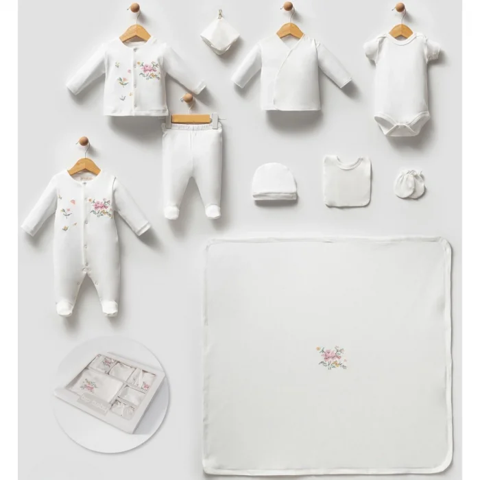 KIZ 0-3 AY GÜL KANAVİÇELİ 10LU SET