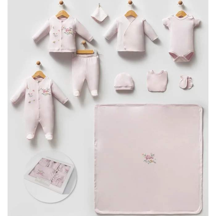 KIZ 0-3 AY GÜL KANAVİÇELİ 10LU SET