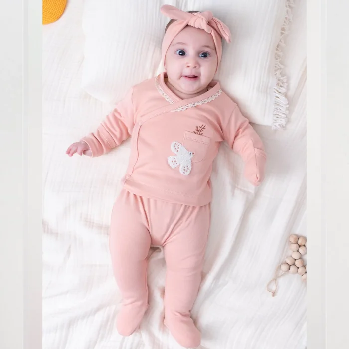 KIZ 0-3 AY KUŞ SÜZENELİ ZIBIN SET