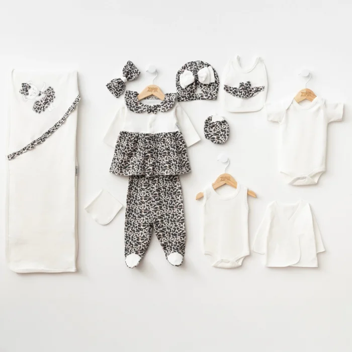 KIZ 0-3 AY LEOPARLI 10LU SET