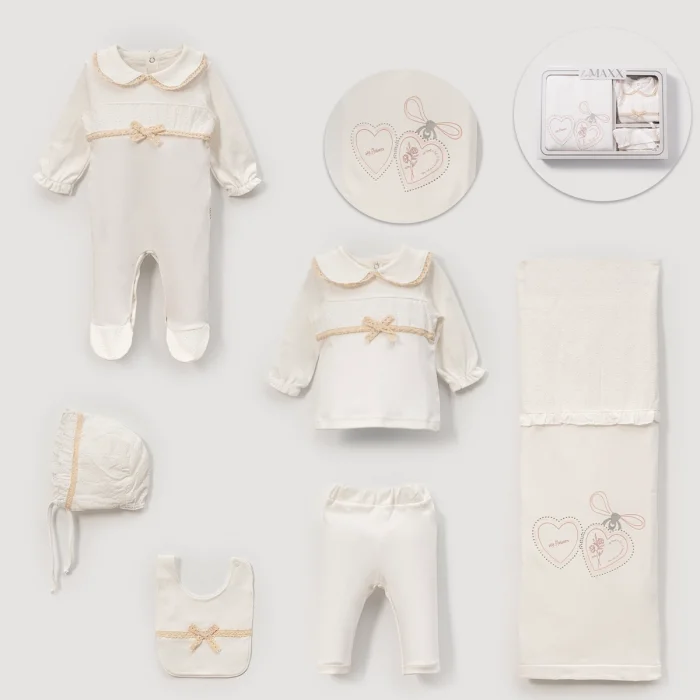 KIZ 0-3 AY MY FLOWERS KALPLİ KUTULU SET