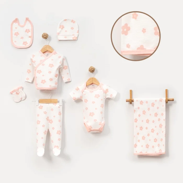 KIZ 0-3 AY PAPATYA DESENLİ 7Lİ SET