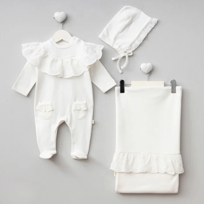 KIZ 0-3 AY ROBA BRODELİ BATTANİYE TULUM SET